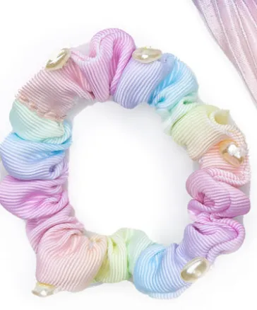 Pastel Rainbow Scrunchies - 2 Styles