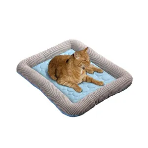 Pet Cooling Pad Bed - Ice Silk Soft Breathable Blue
