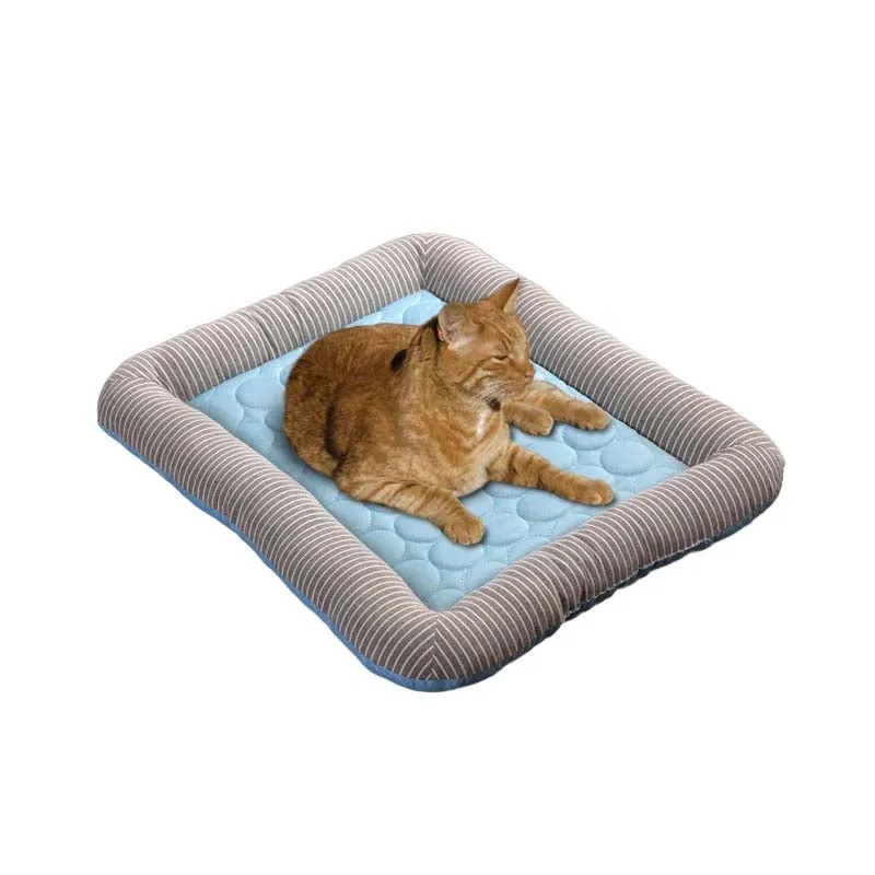Pet Cooling Pad Bed - Ice Silk Soft Breathable Blue