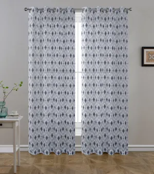Printed Softweave Eyelet Sheers - ZXY3070