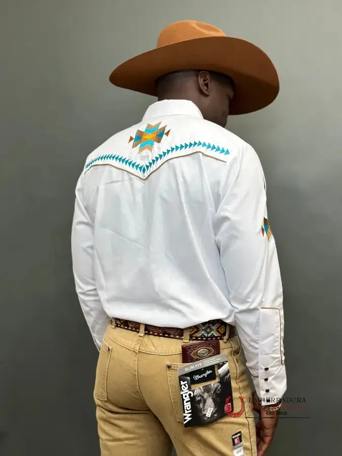 Rangers Legend Original White Charro Embroidered