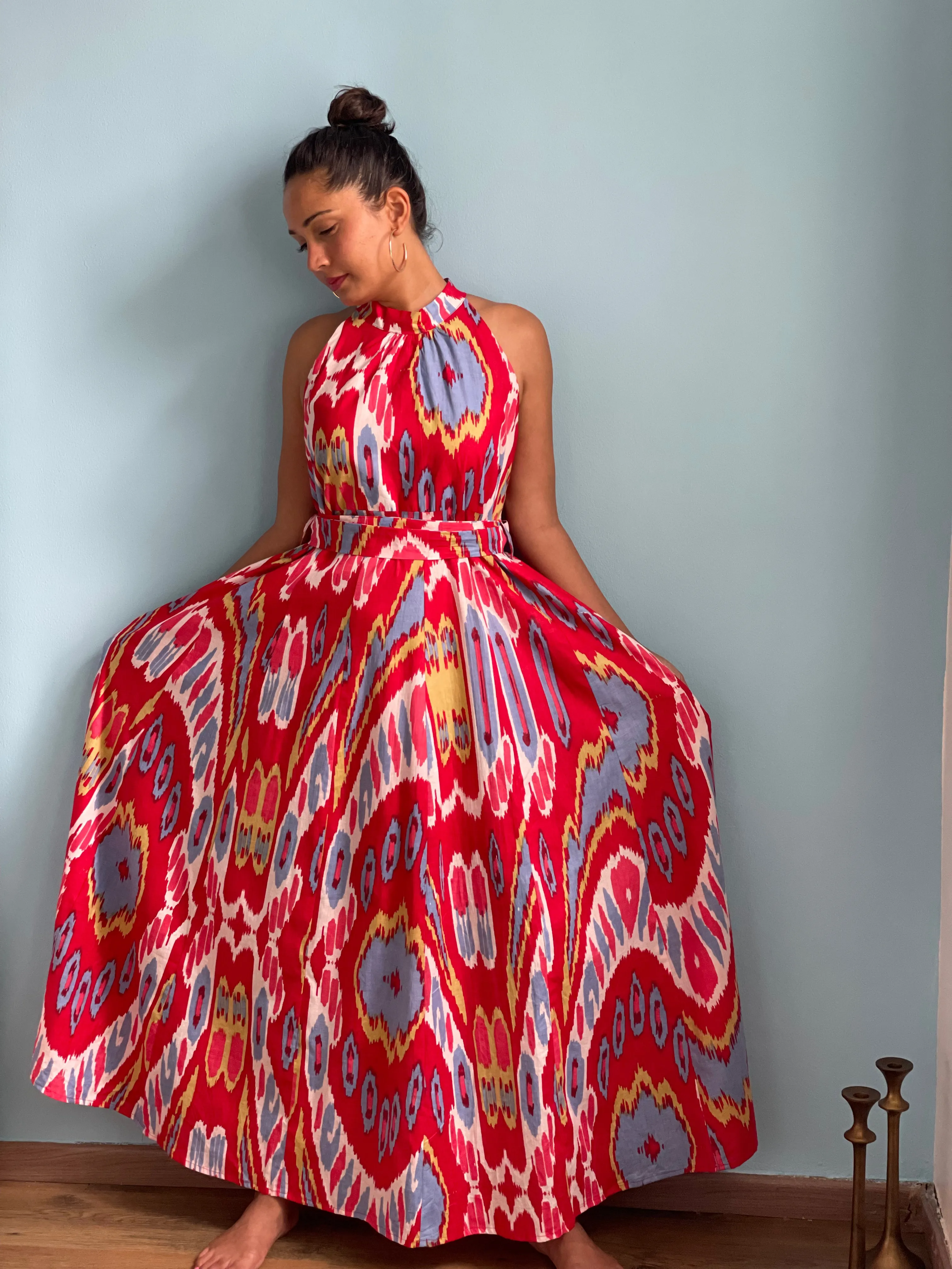 Red Haulter Dress