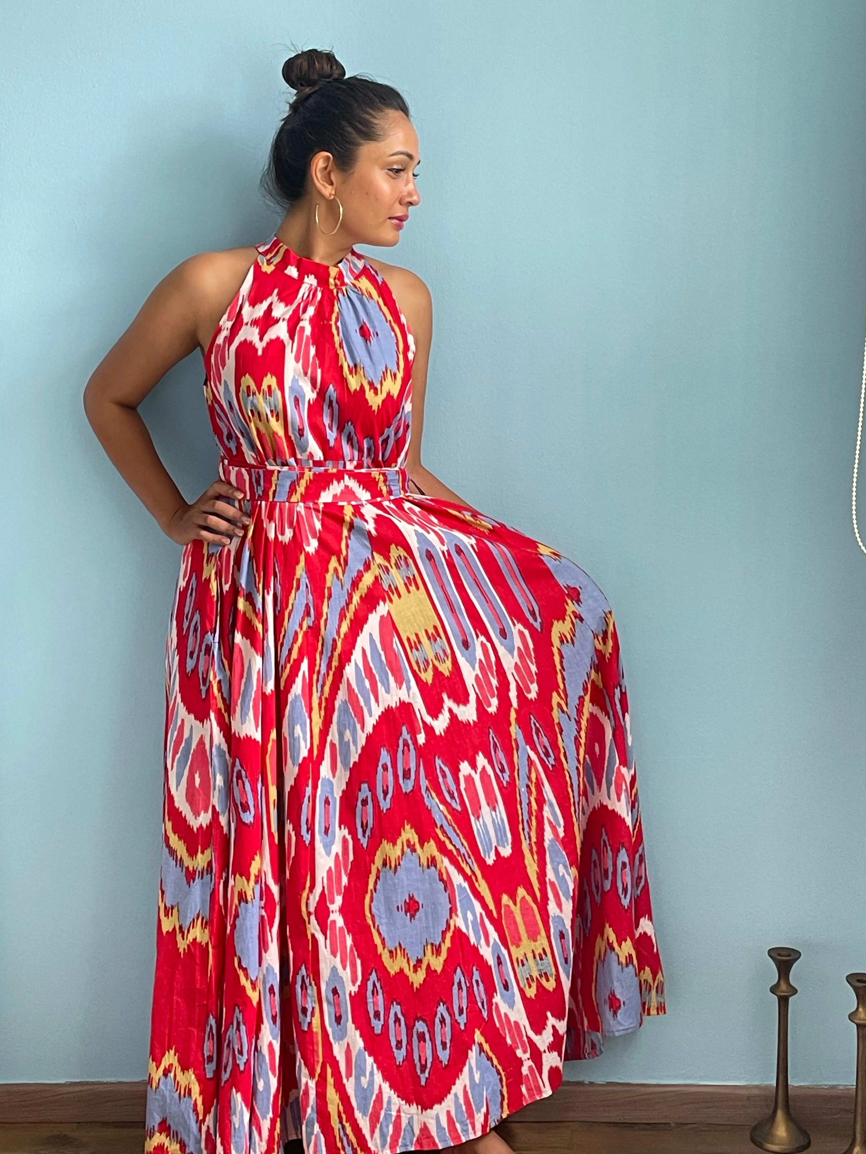 Red Haulter Dress