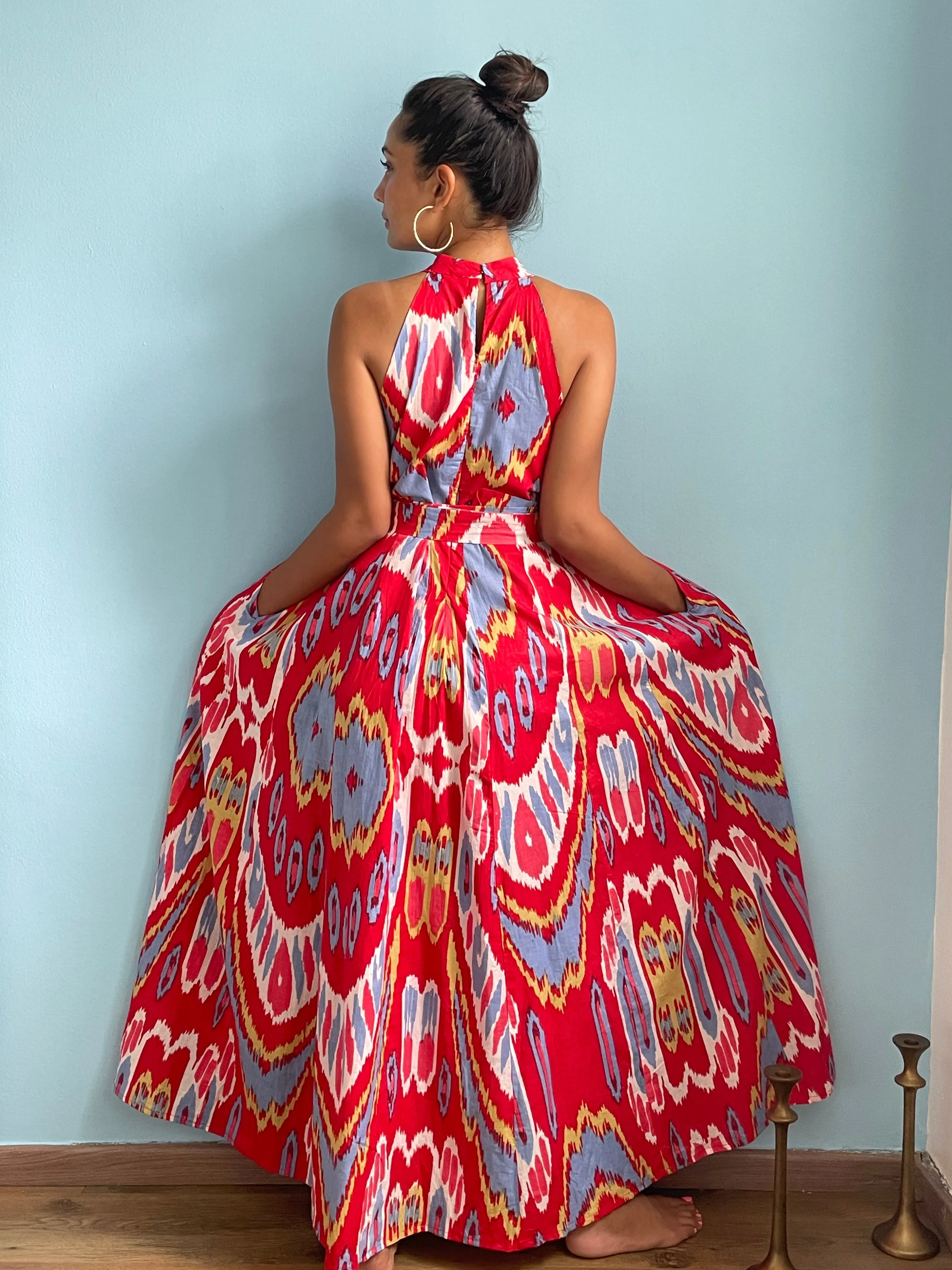 Red Haulter Dress