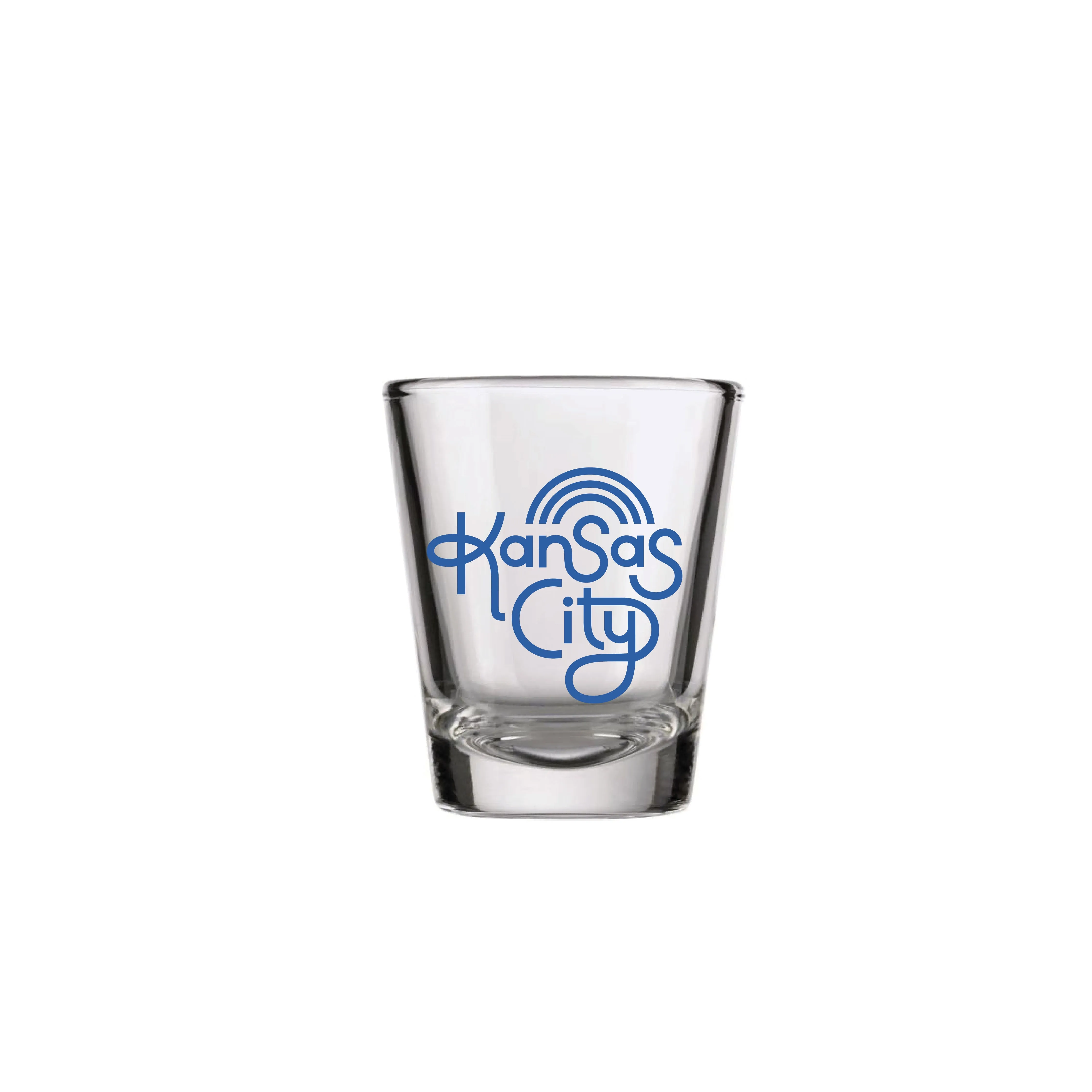 Retro Kansas City Shot Glass - White