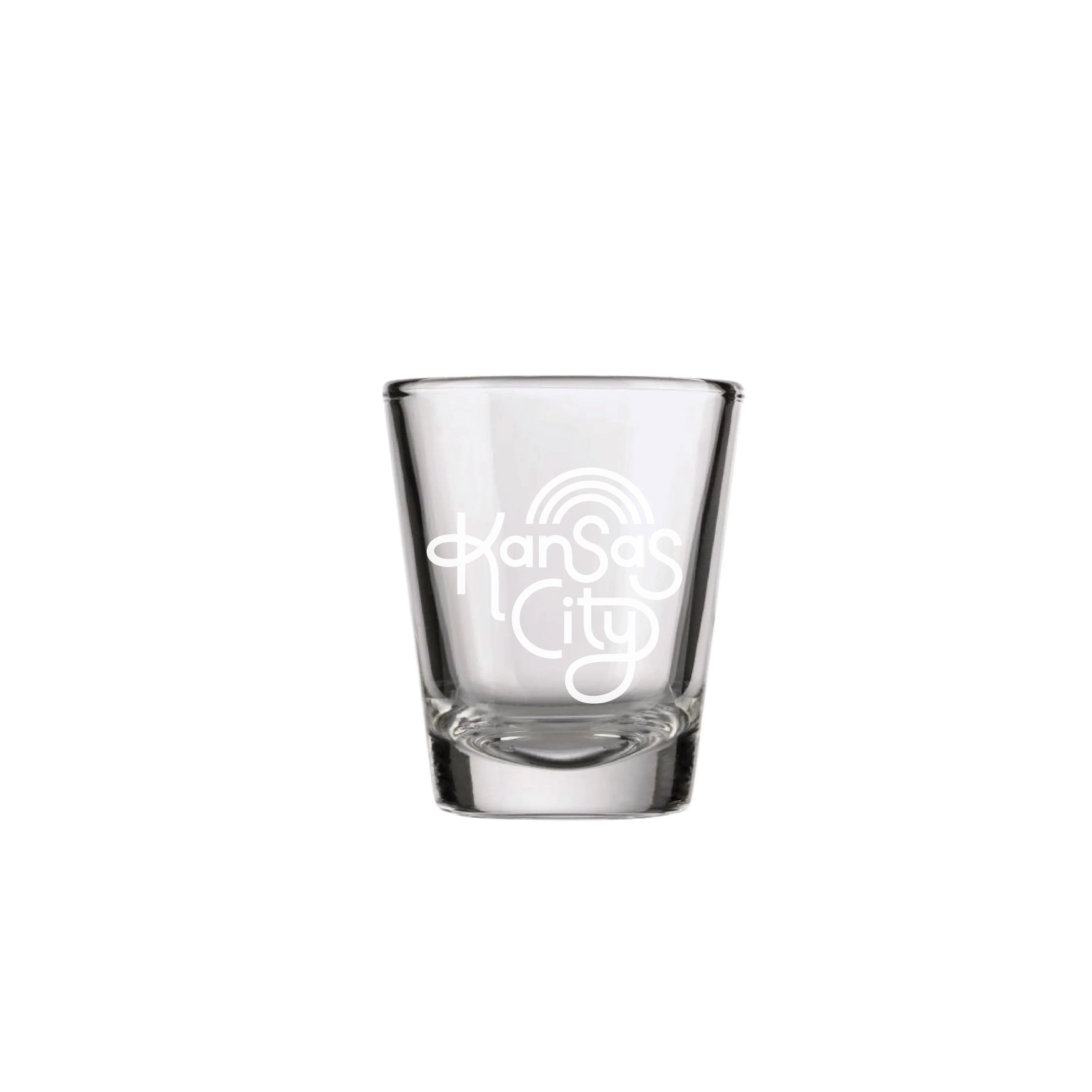 Retro Kansas City Shot Glass - White