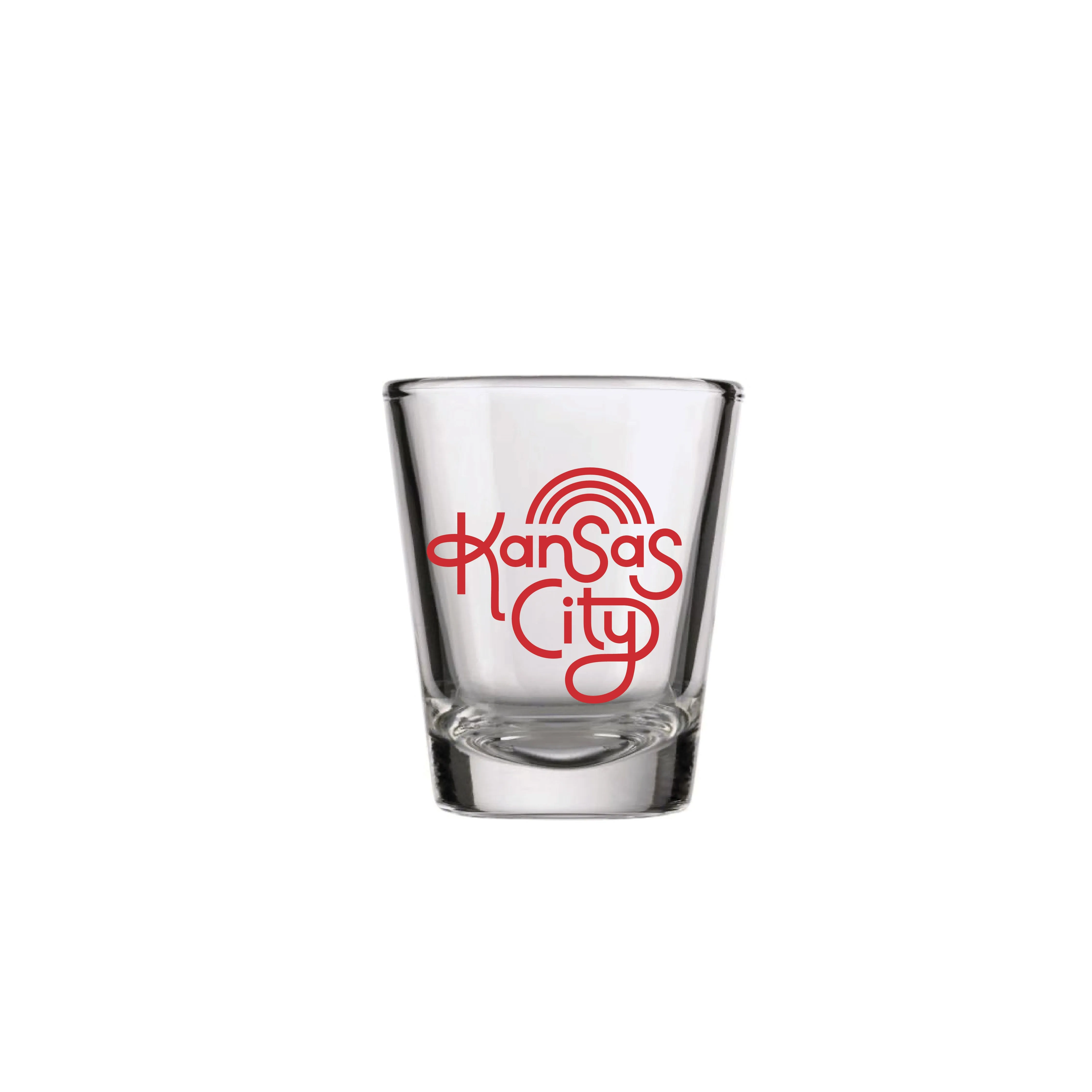 Retro Kansas City Shot Glass - White