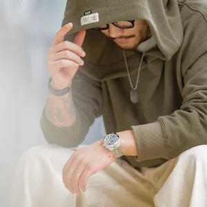 Retro Waffle Sportswear Green Hoodies