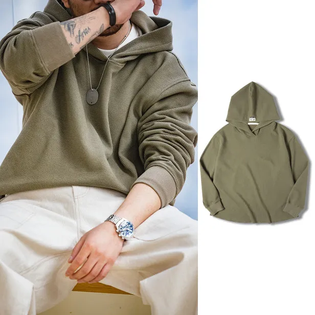 Retro Waffle Sportswear Green Hoodies