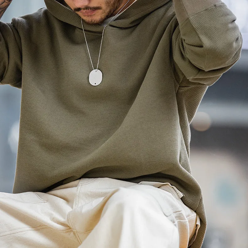 Retro Waffle Sportswear Green Hoodies