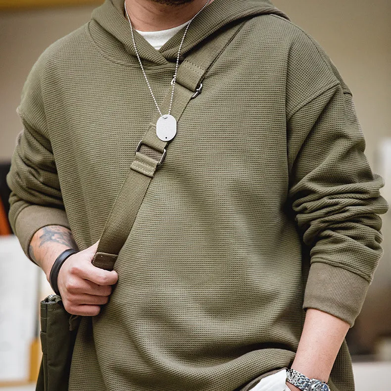 Retro Waffle Sportswear Green Hoodies