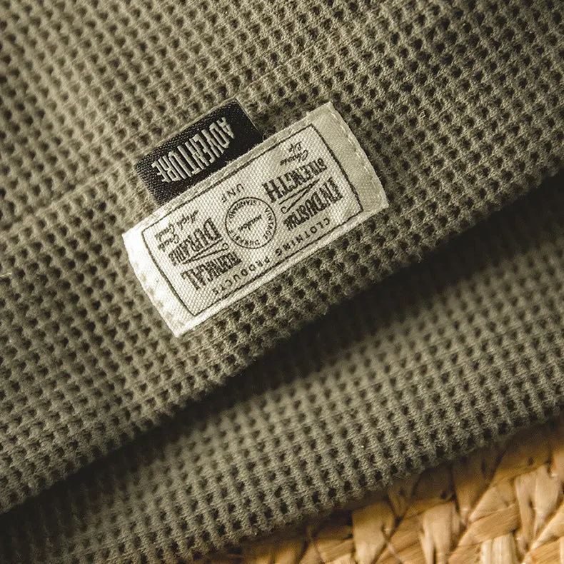 Retro Waffle Sportswear Green Hoodies