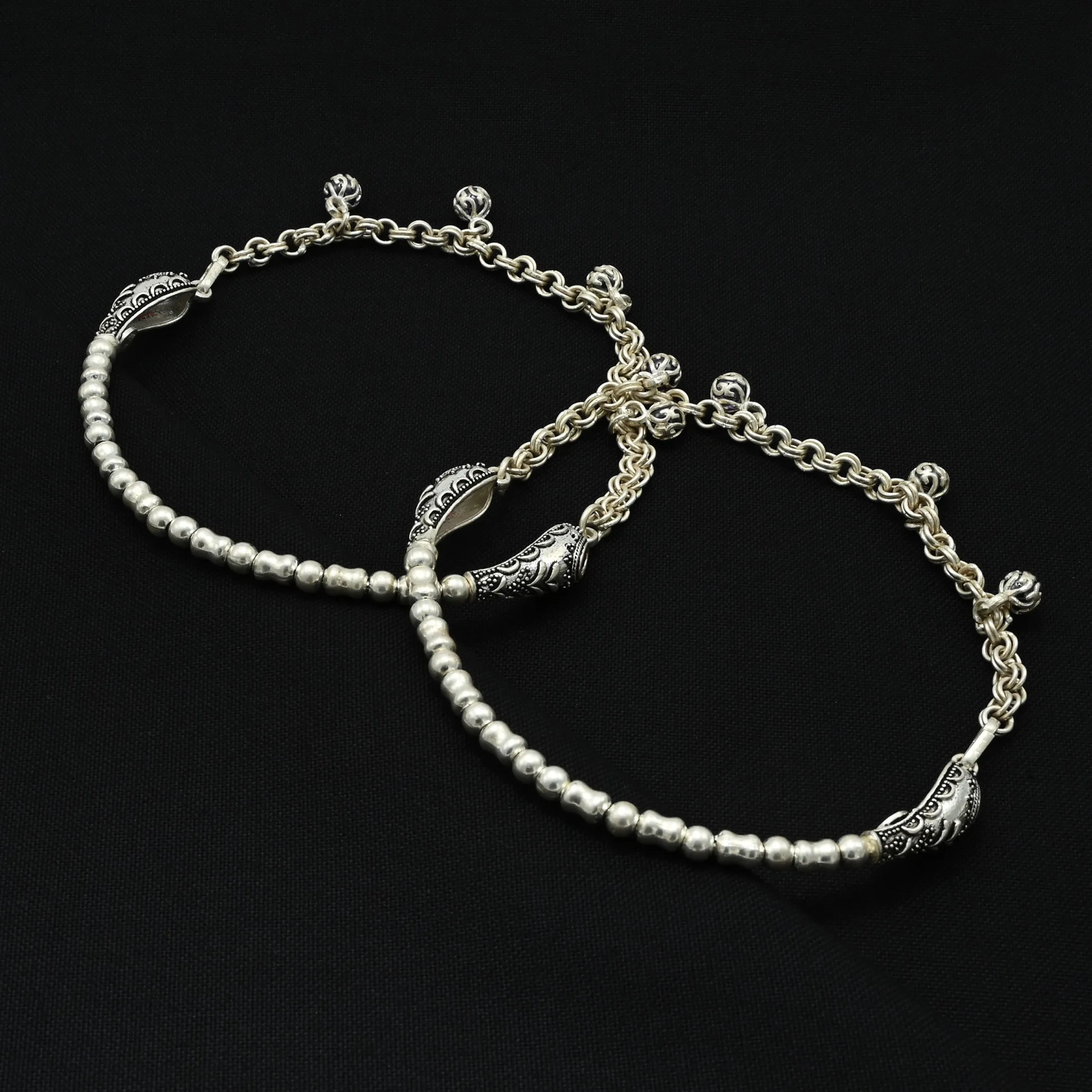 Silver Furious Sun Glow Kada Payal