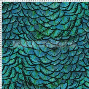 Spandex Dragon Scales Teal