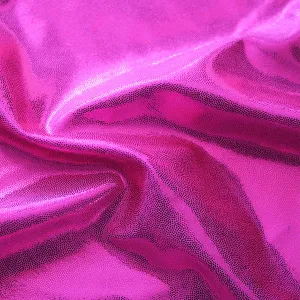 Spandex Metallic Solid Hot Pink
