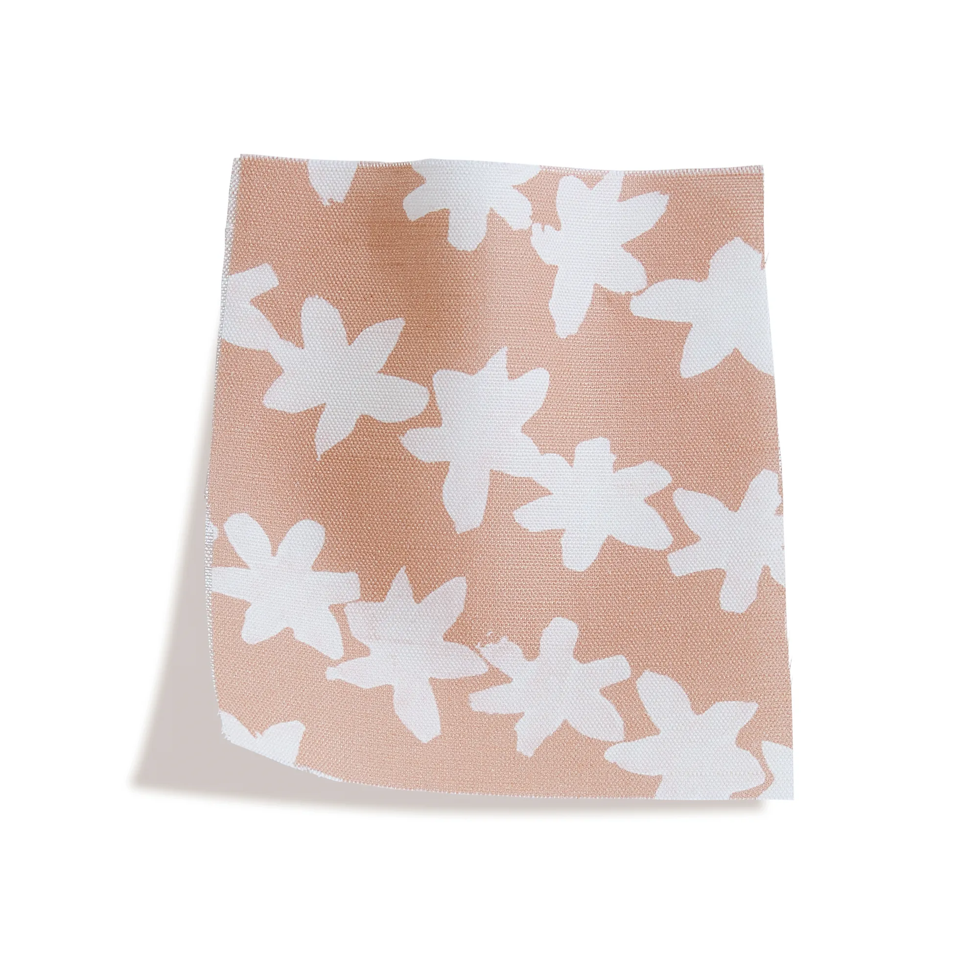 Stamped Garland Fabric in Rose