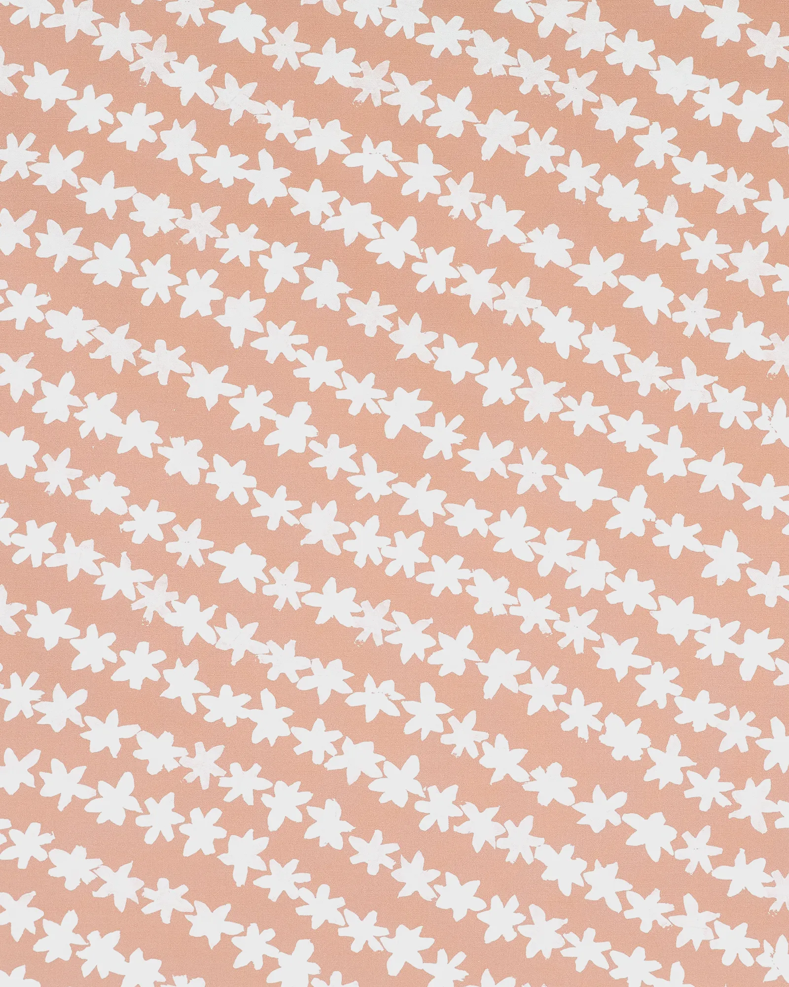 Stamped Garland Fabric in Rose