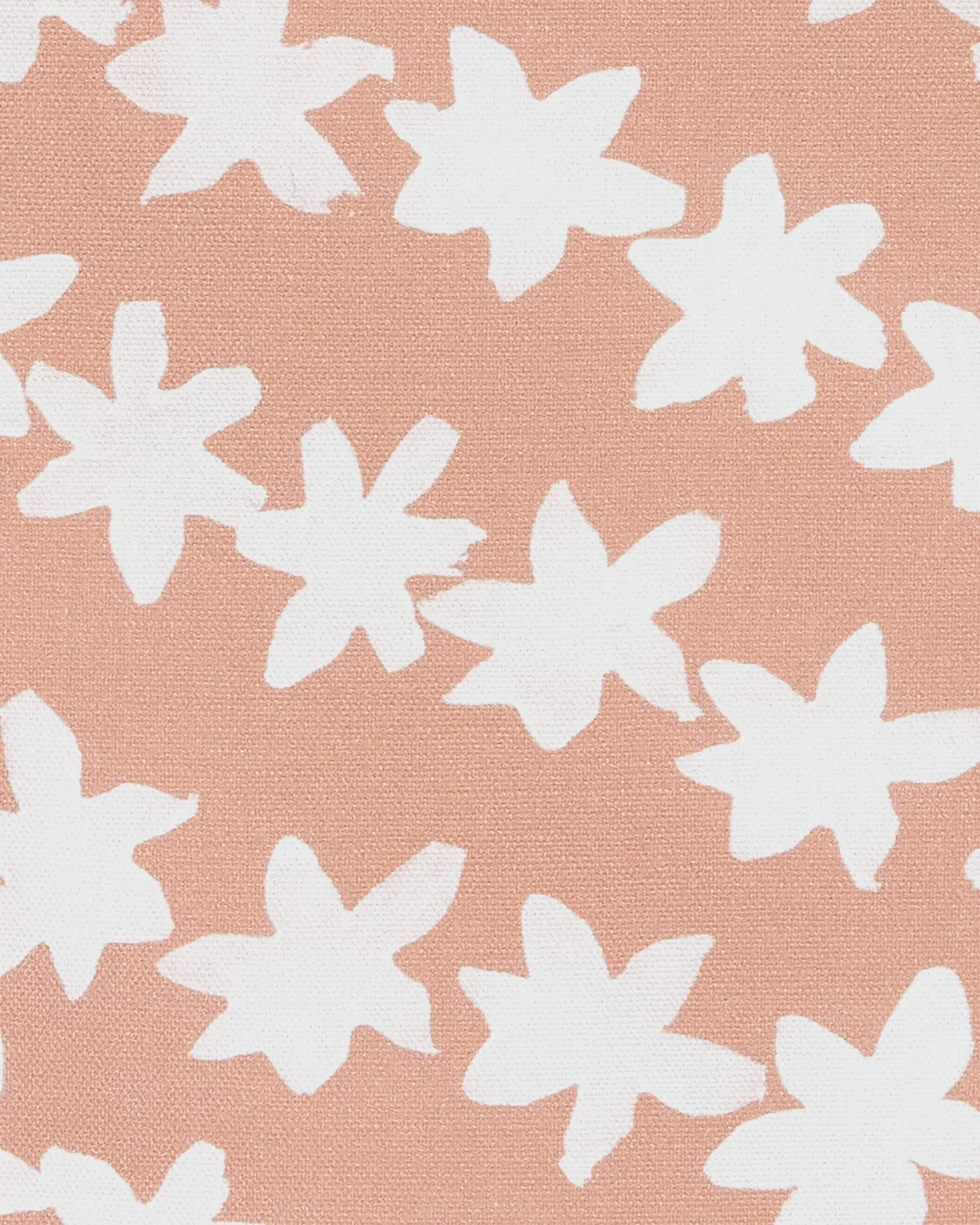 Stamped Garland Fabric in Rose
