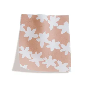 Stamped Garland Fabric in Rose