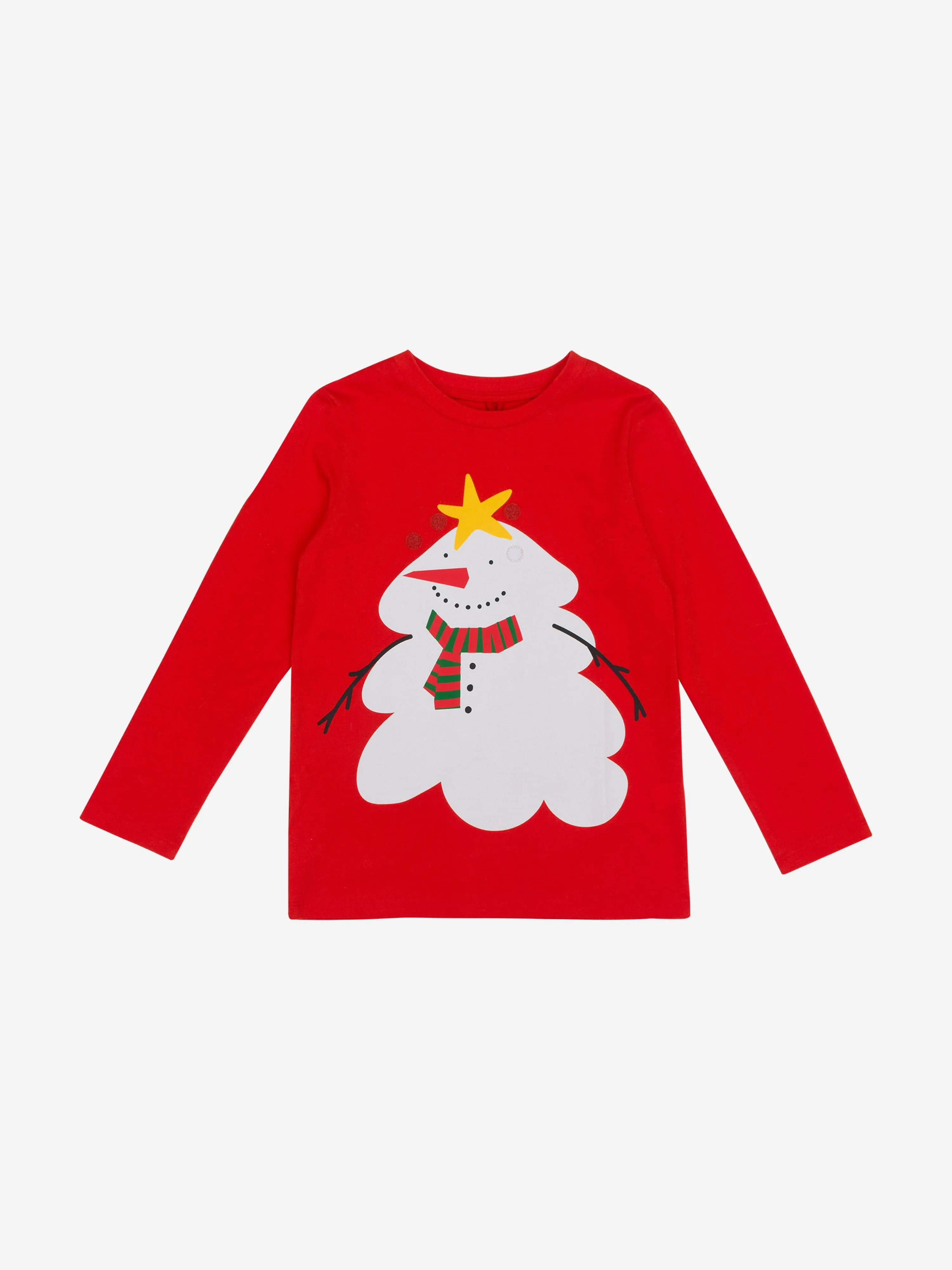 Stella McCartney Kids Xmas T-Shirt With Detachable Appliqués in Red
