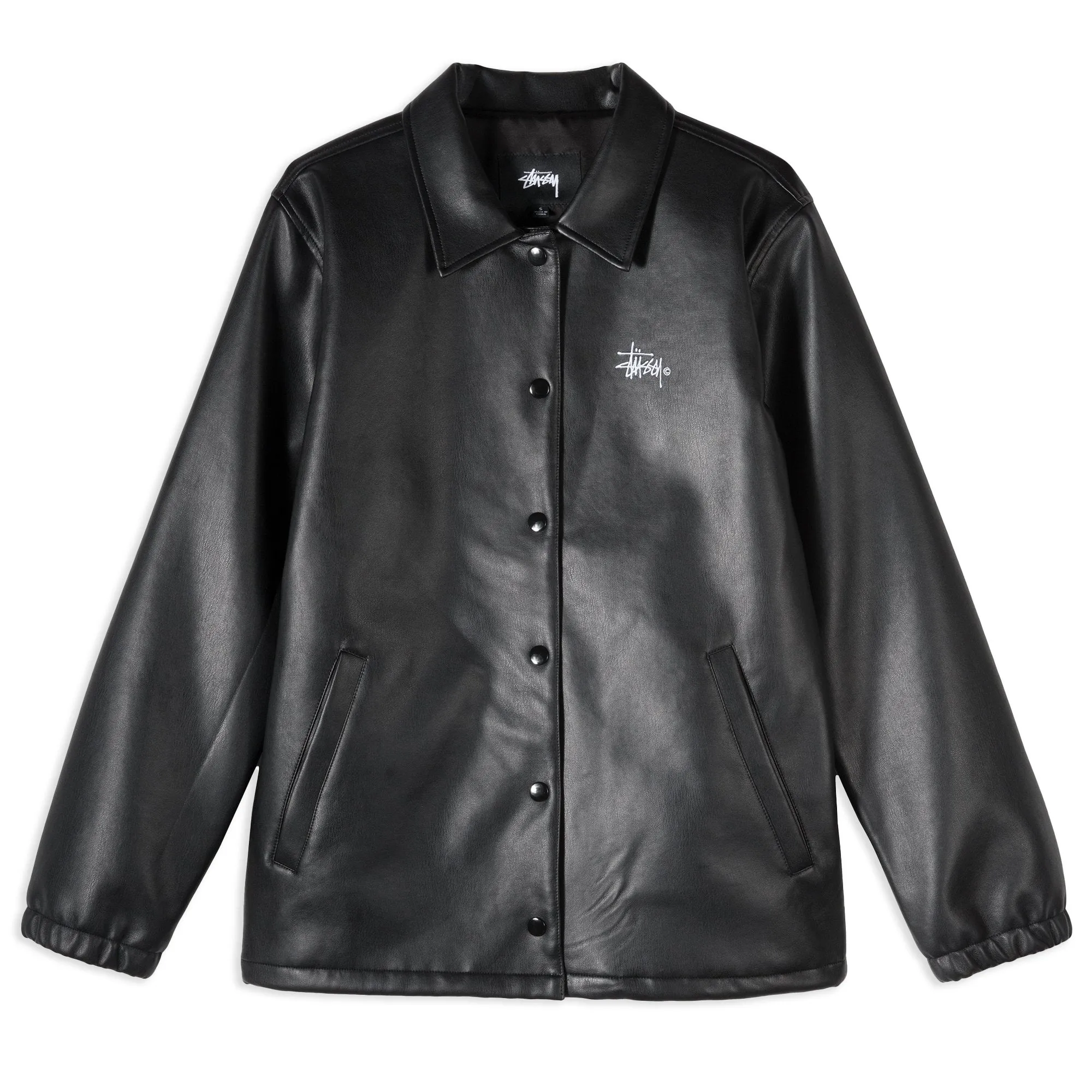 Stussy PU Coach Jacket Black