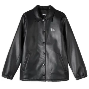Stussy PU Coach Jacket Black