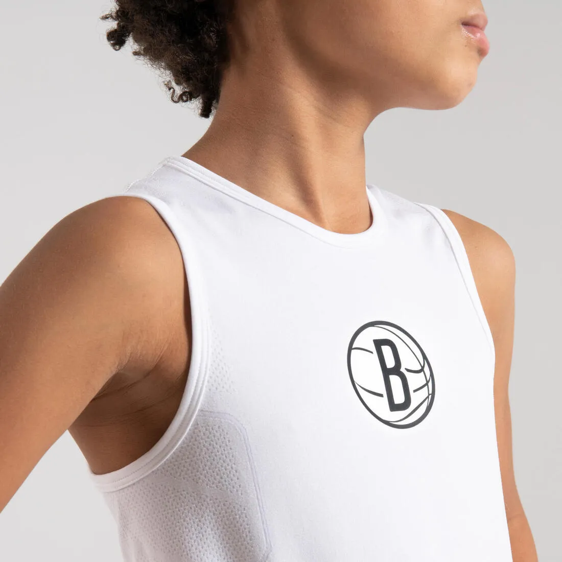 Tarmak Kid's UT500 Slim Fit Basketball Base Layer Jersey