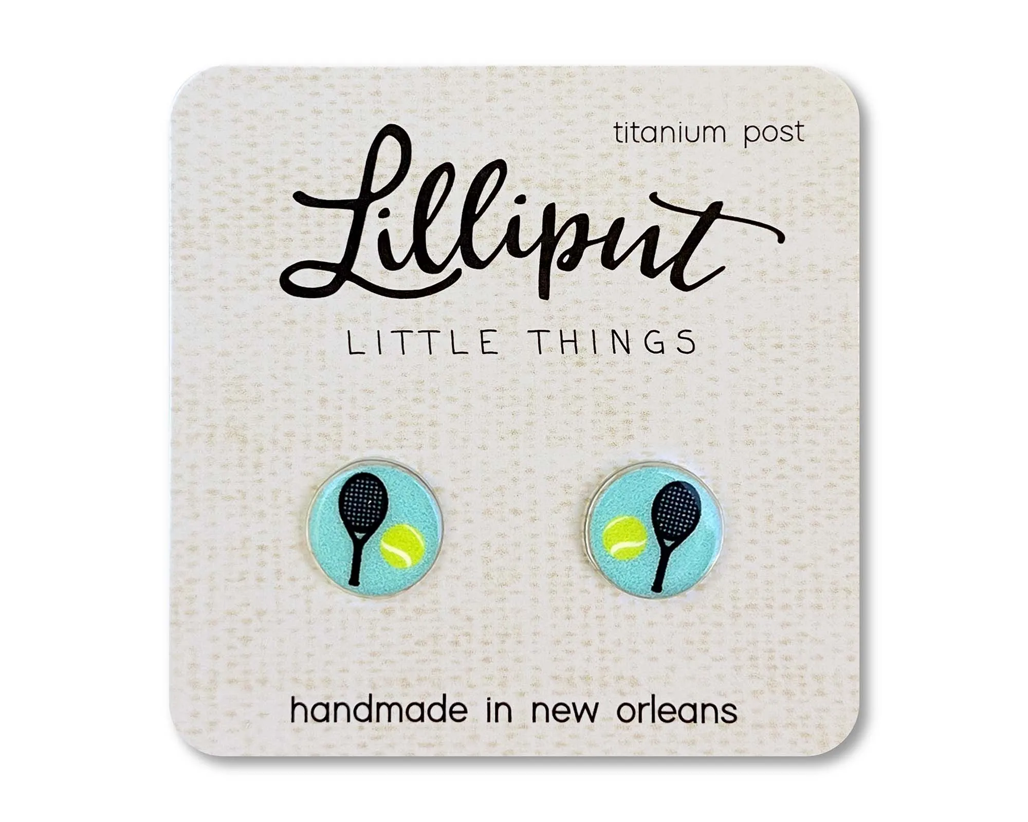 TENNIS RACKET EARRINGS
