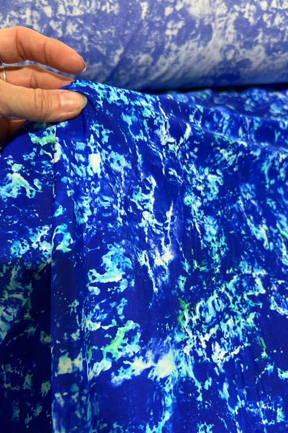 Tidepool Print Spandex Fabric