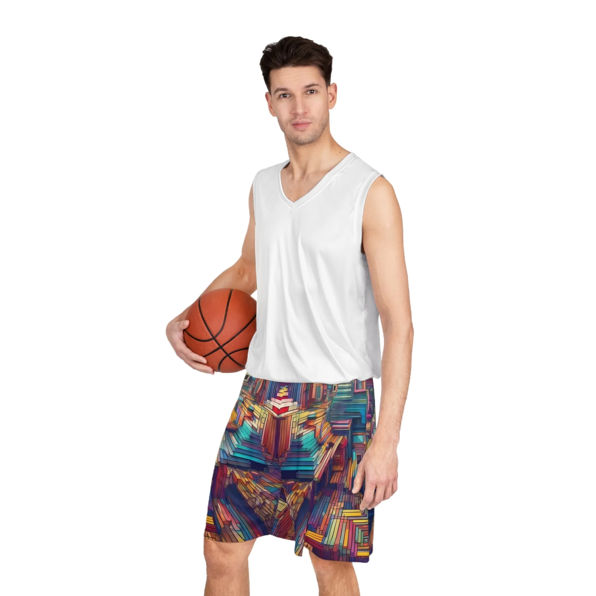 Tripped Out Blocks - Mens Trippy Shorts (AOP)
