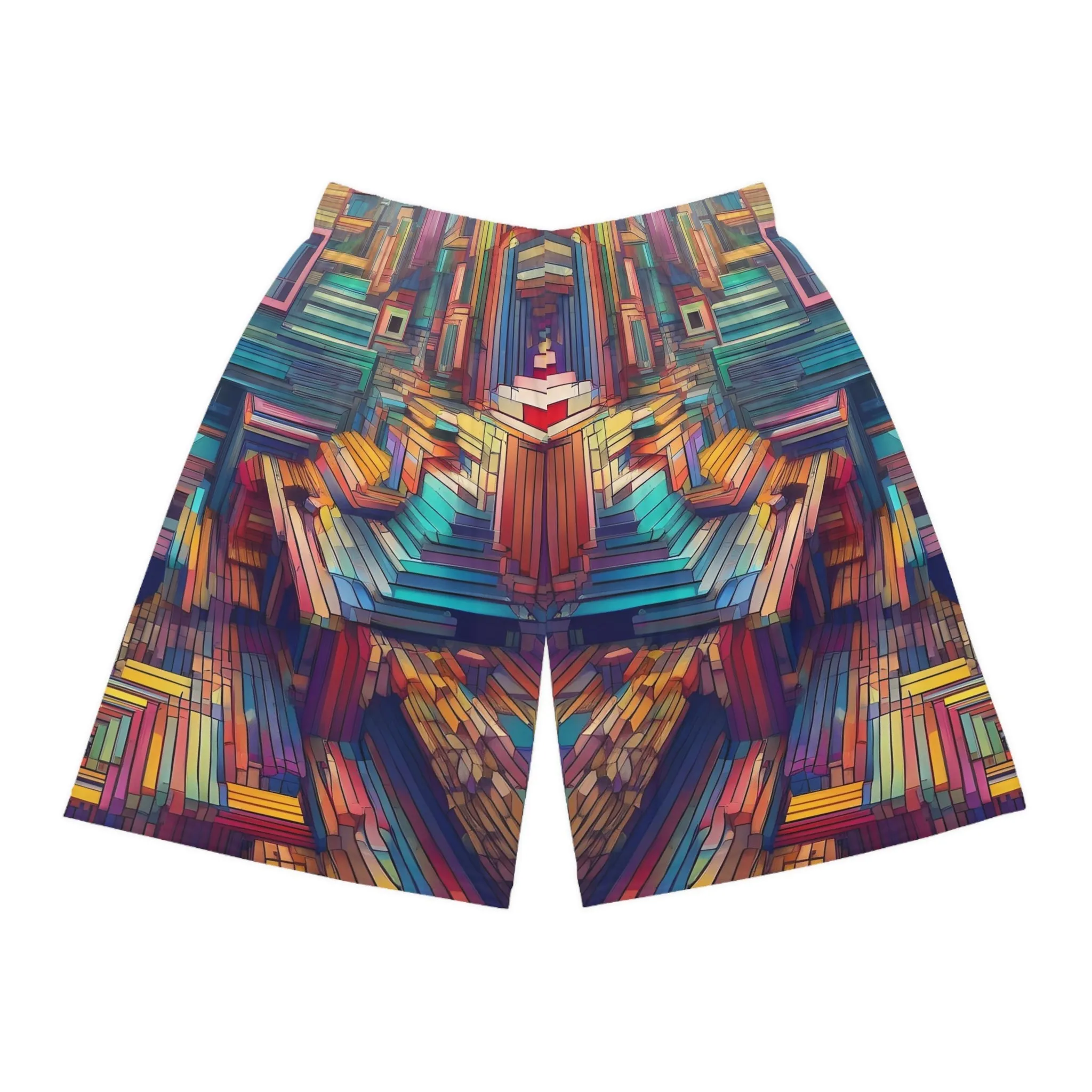 Tripped Out Blocks - Mens Trippy Shorts (AOP)