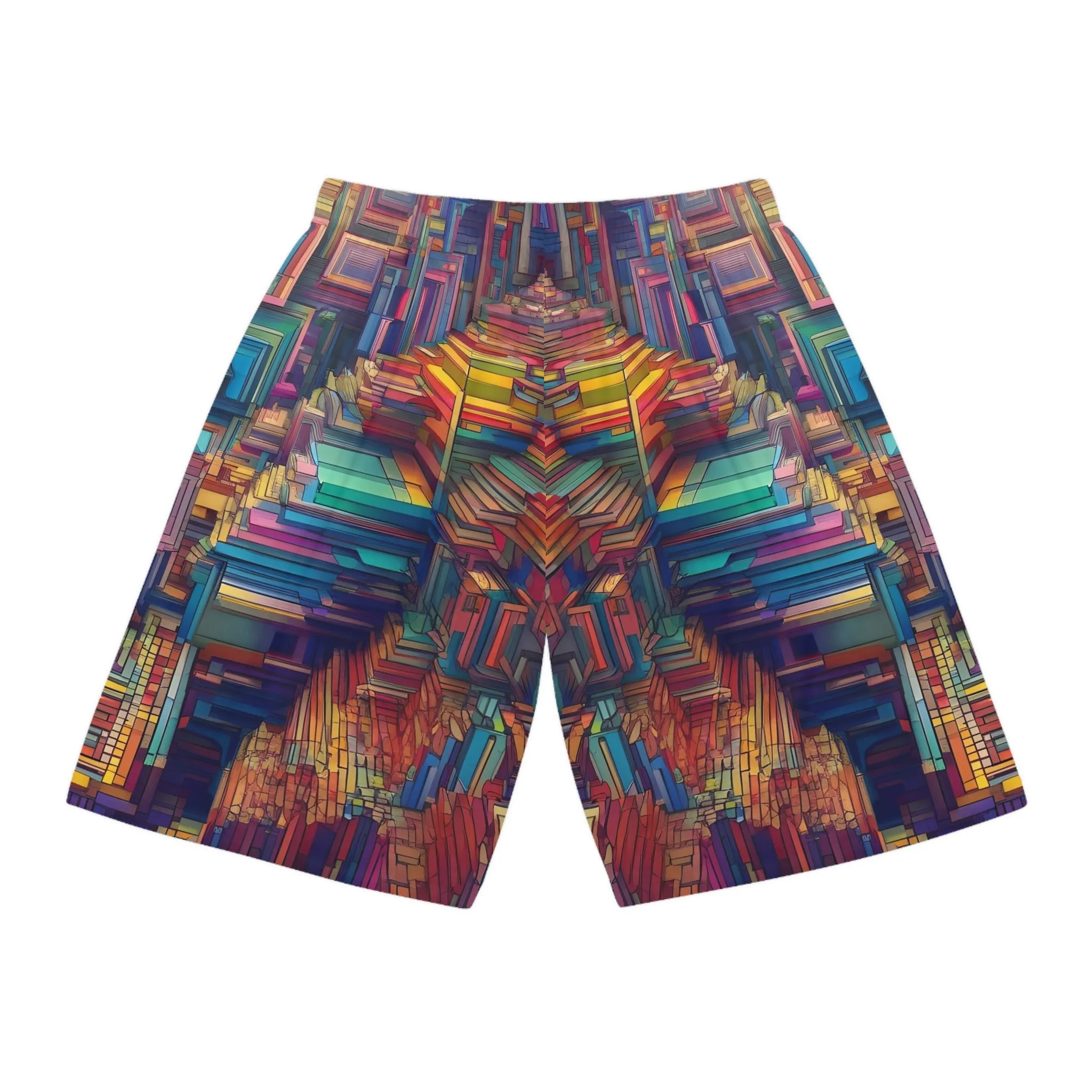Tripped Out Blocks - Mens Trippy Shorts (AOP)