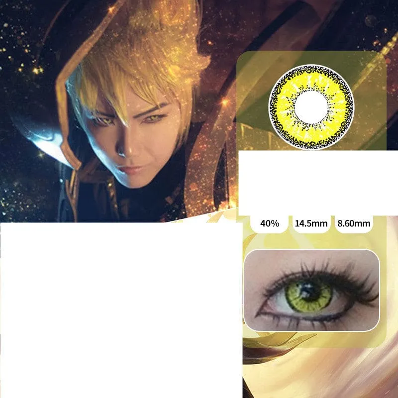 Vibrant Large Diameter Color Contact Lenses in Elsa Blue