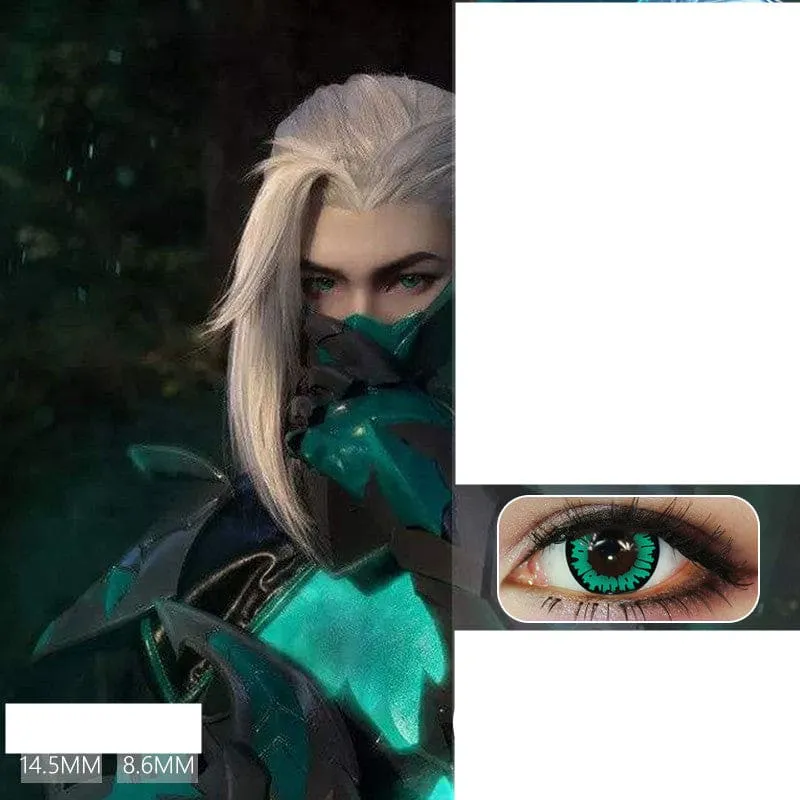 Vibrant Large Diameter Color Contact Lenses in Elsa Blue