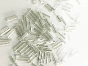 White Transparent Pipe Glass Seed Beads