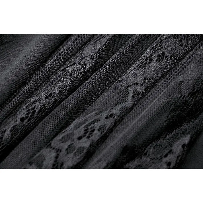 Women's Gothic Heart Embroidered High-waisted Skirt