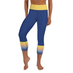 Women's Yoga Capri Tights - Evening Sun