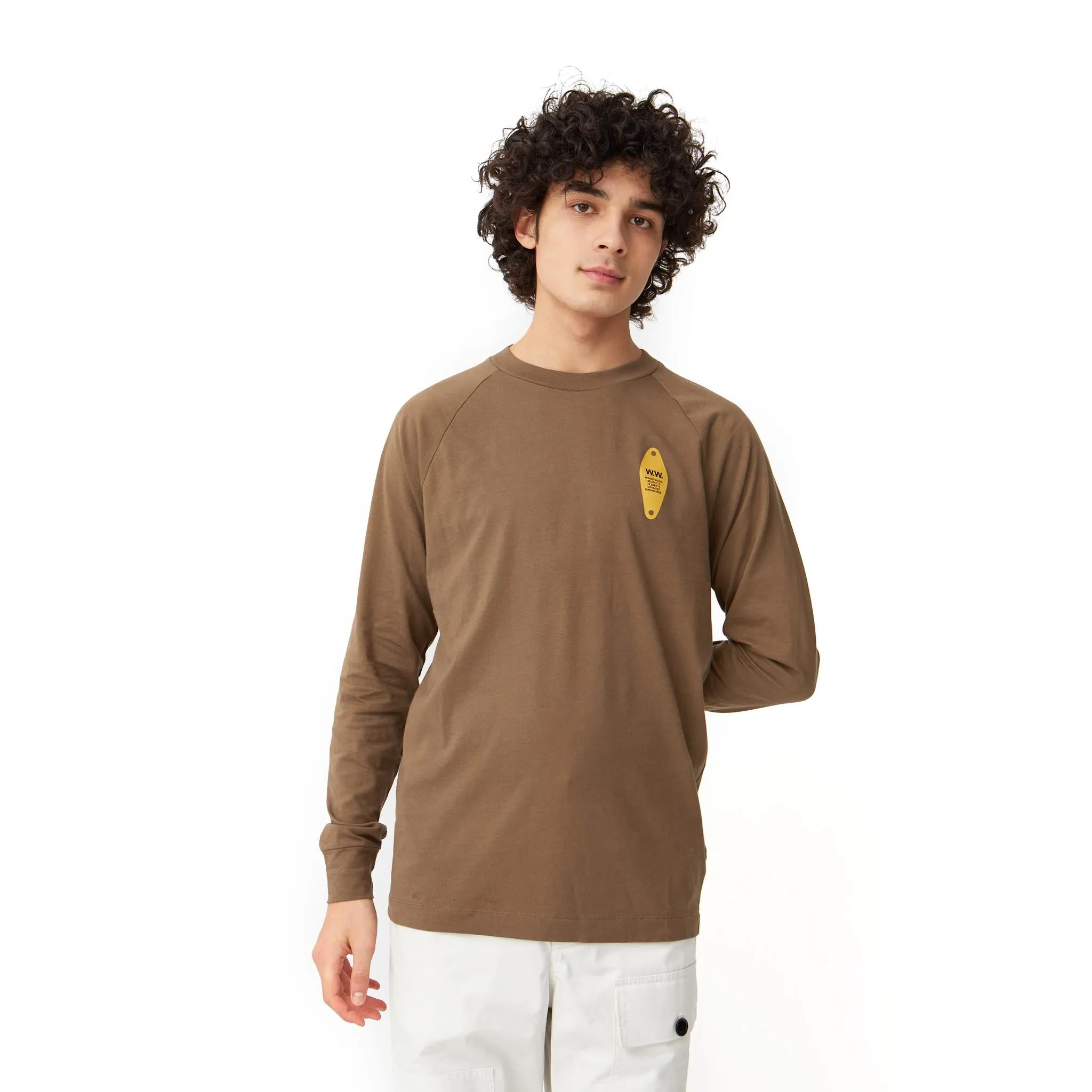 Wood Wood Han Long Sleeve Tee Dark Green