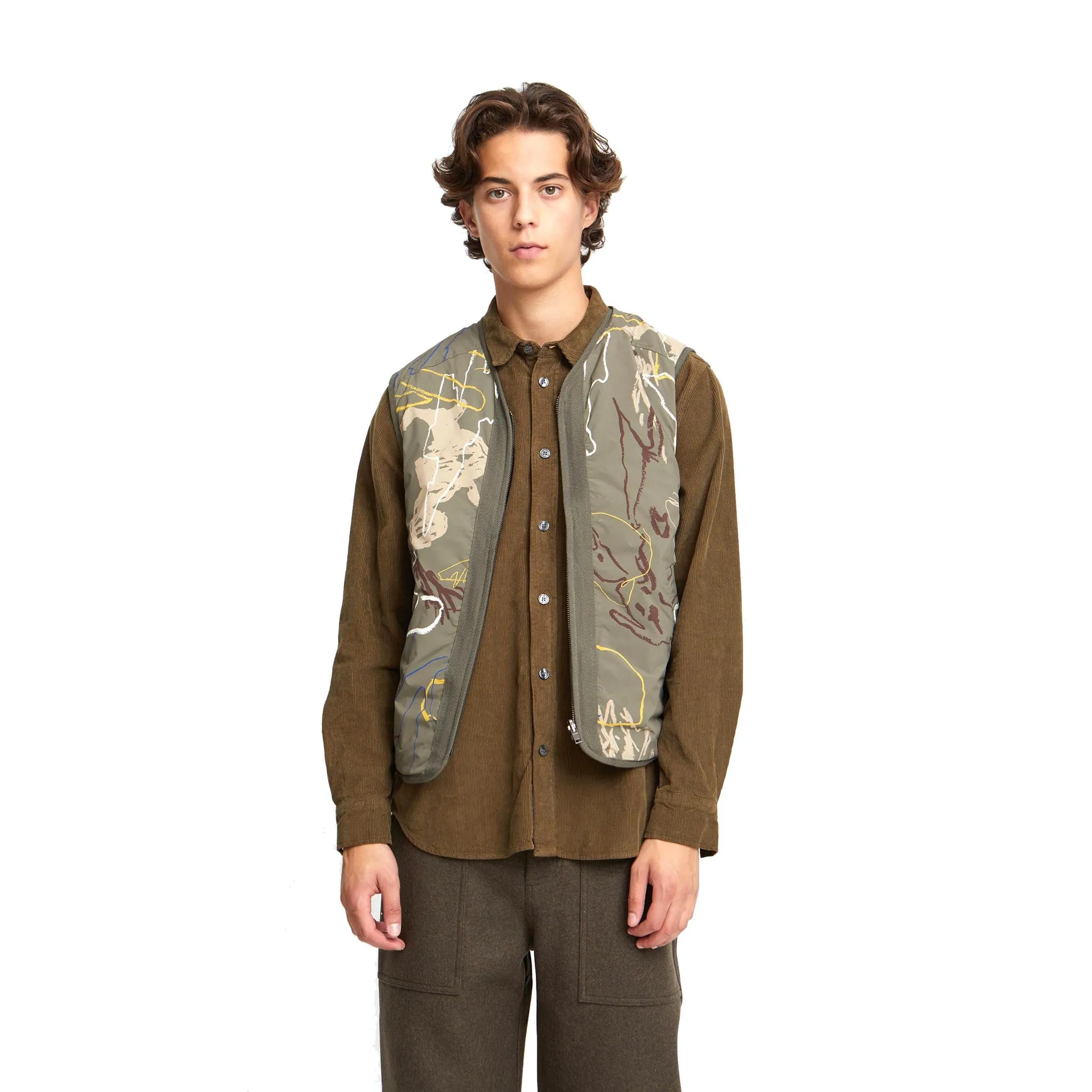 Wood Wood Victor Vest Green