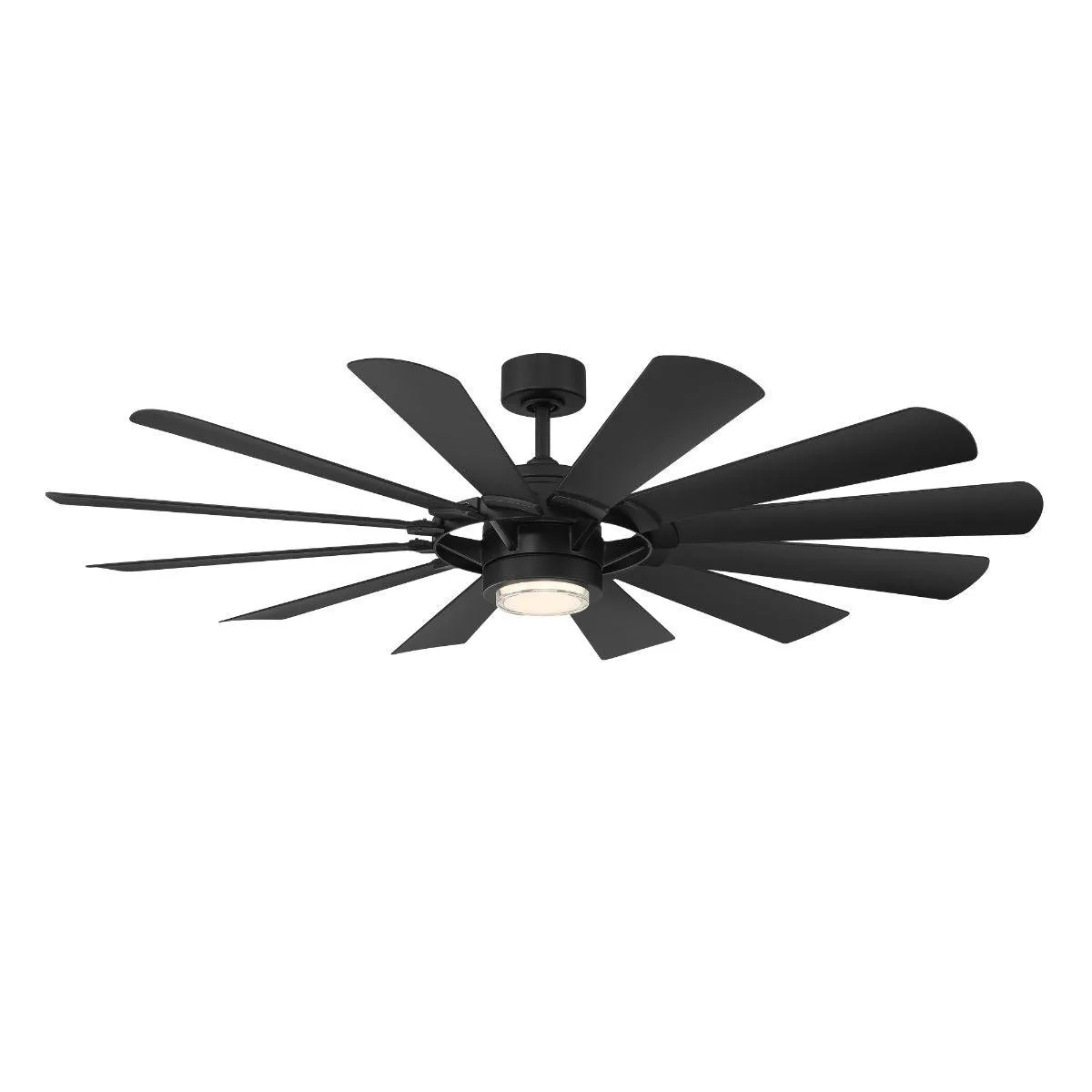 Wyndmill 65 Inch 3000K LED Smart Ceiling Fan, Matte Black