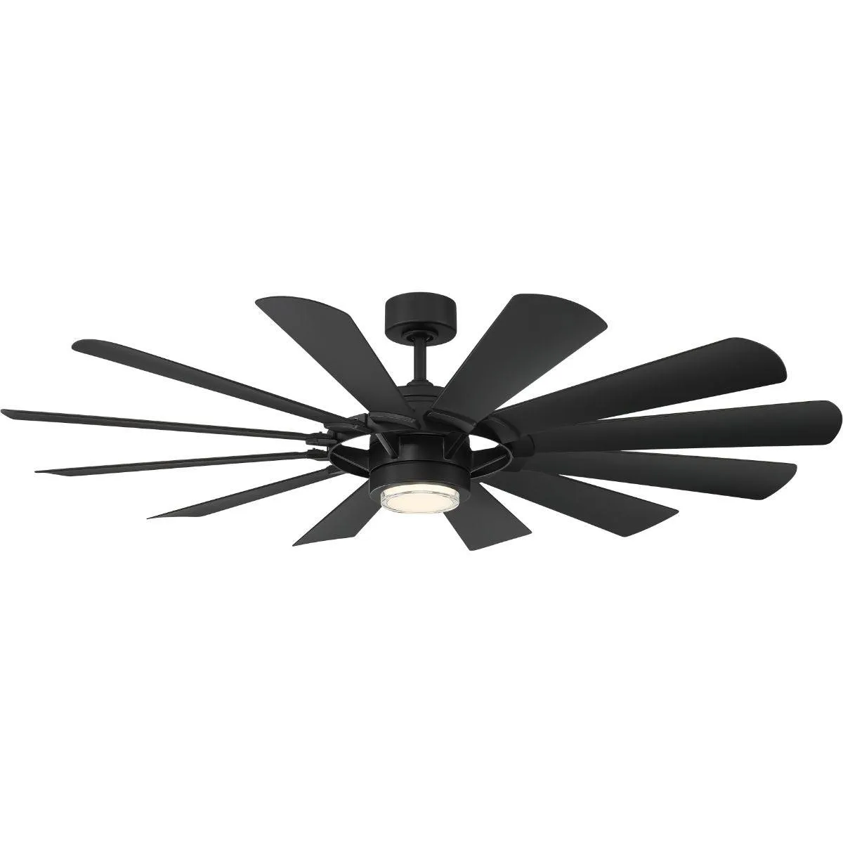 Wyndmill 65 Inch 3000K LED Smart Ceiling Fan, Matte Black