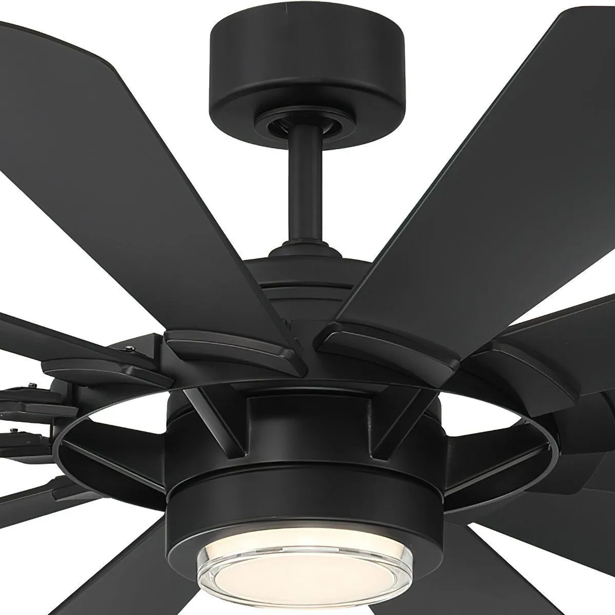 Wyndmill 65 Inch 3000K LED Smart Ceiling Fan, Matte Black