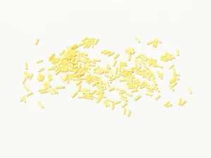 Yellow Opaque Pipe / Bugle Glass Seed Beads- 4.5 mm