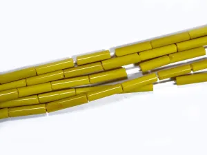 Yellow Pipe Glass Beads